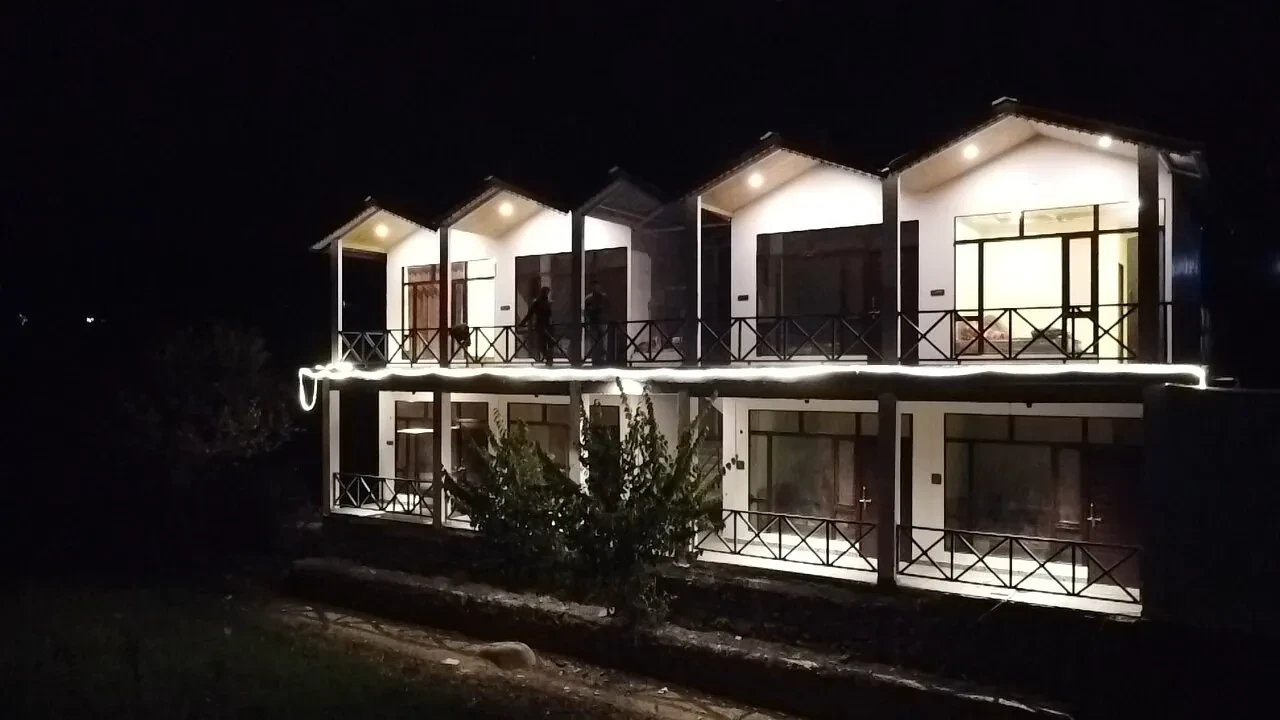 Krishna Courtyard Barkot Resort Barkot [Hotel Full View At Night]